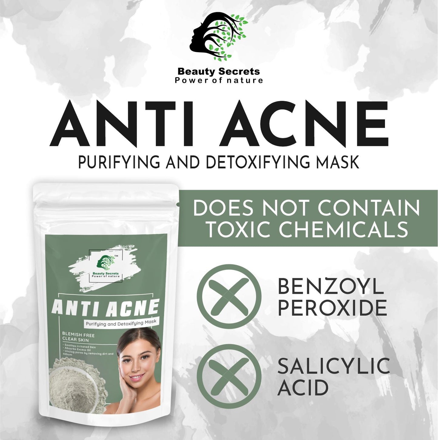 ANTI ACNE FACE MASK FOR PURIFYING AND DETOXIFYING