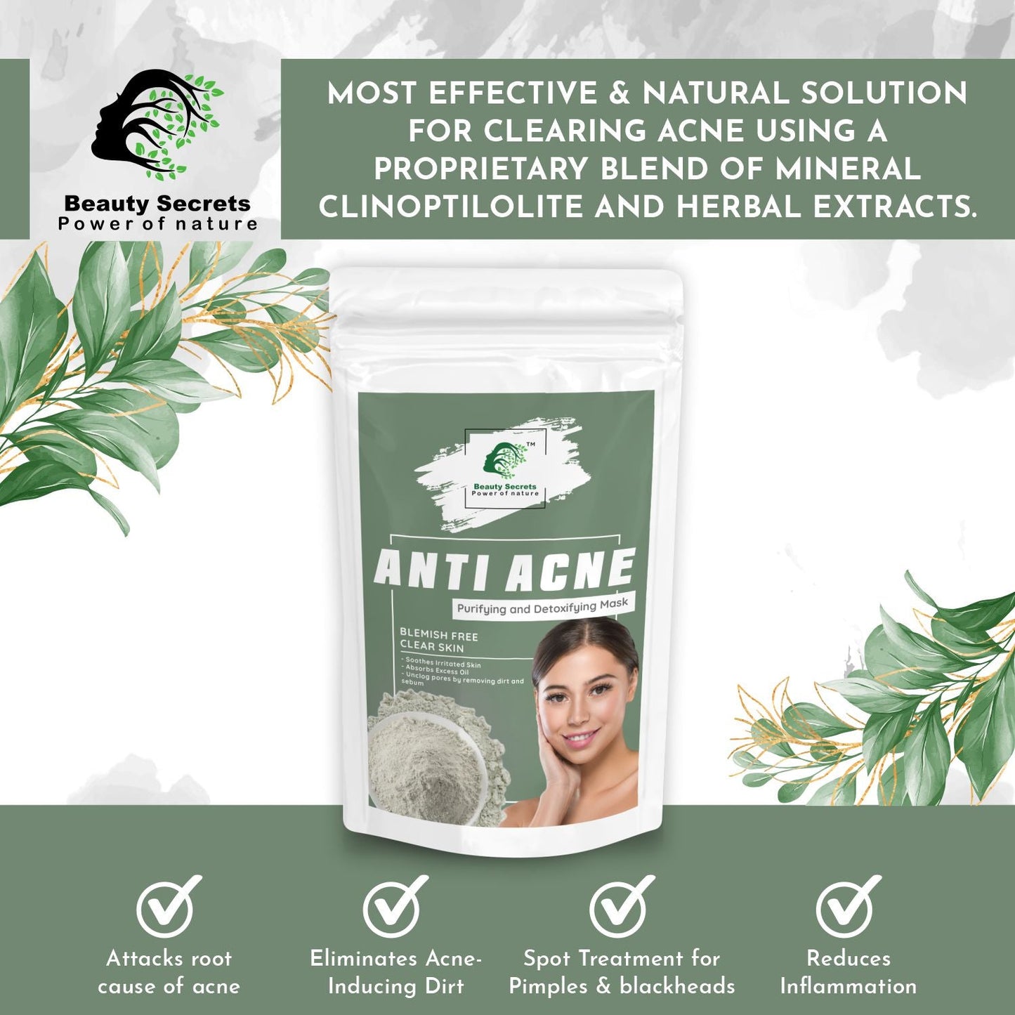 ANTI ACNE FACE MASK FOR PURIFYING AND DETOXIFYING