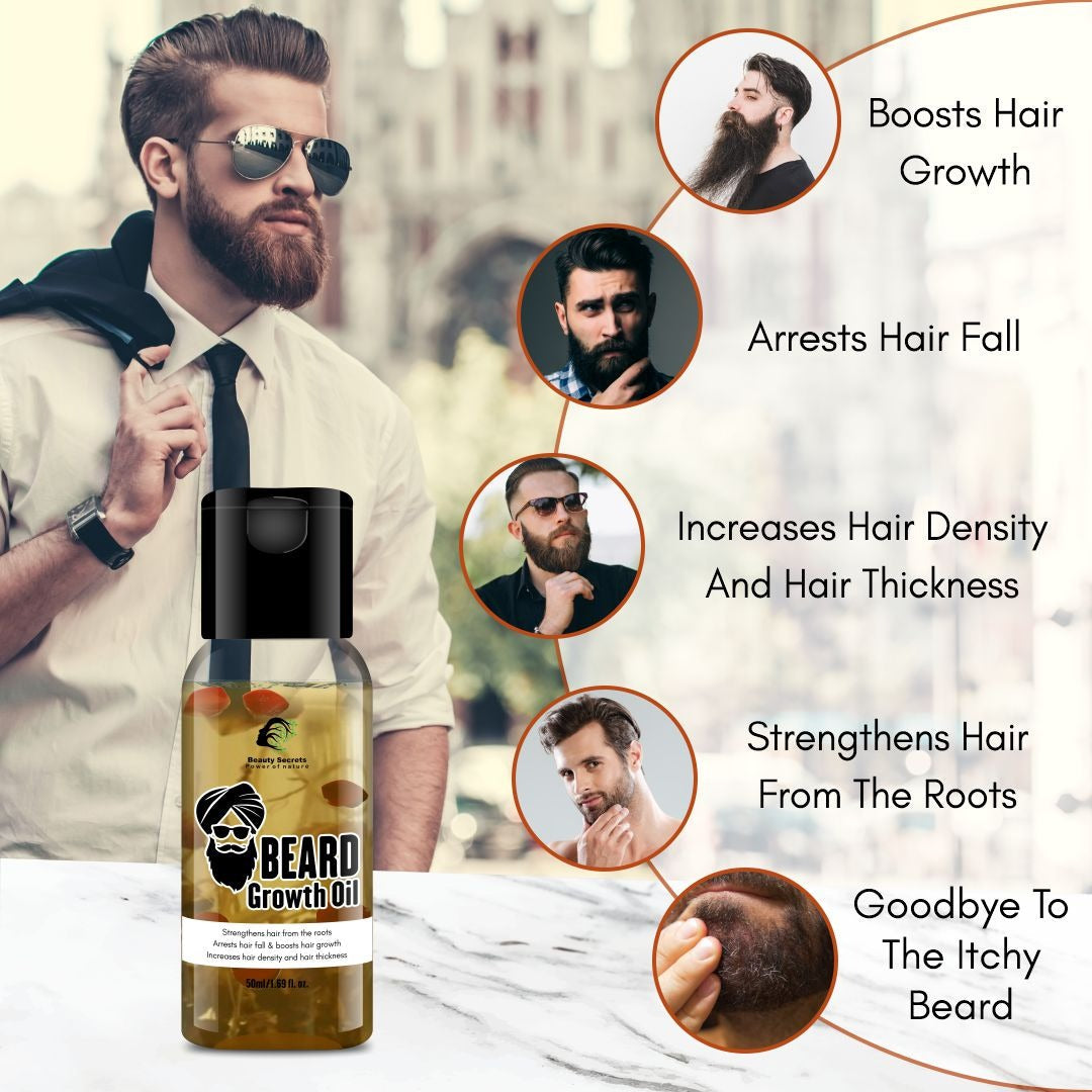 BEARD GROWTH OIL FOR FULLER AND HEALTHIER BEARD