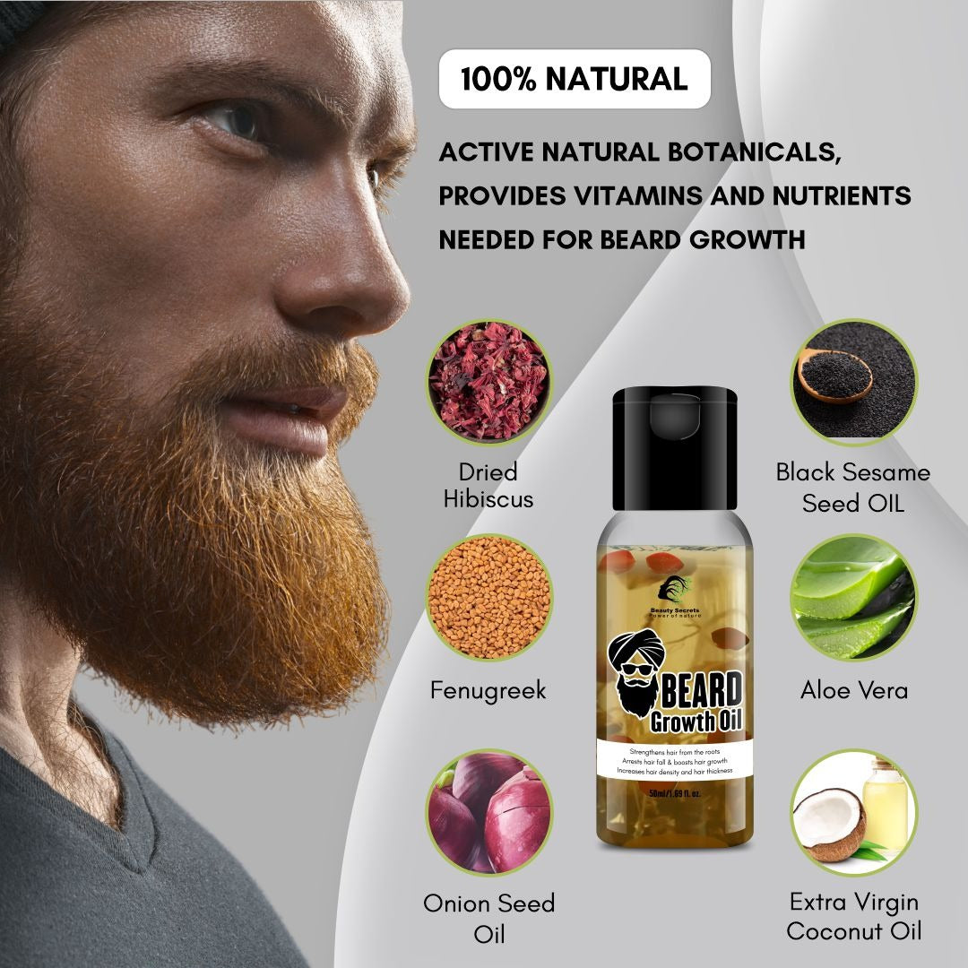 BEARD GROWTH OIL FOR FULLER AND HEALTHIER BEARD