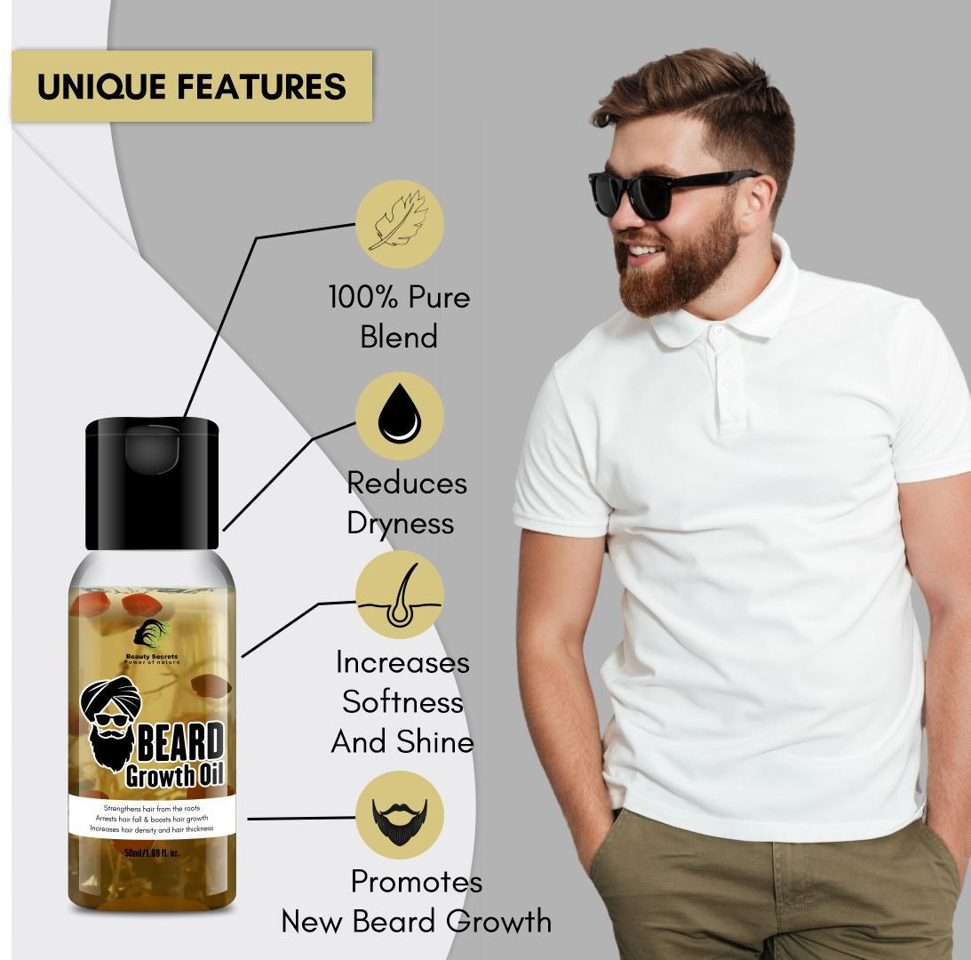 BEARD GROWTH OIL FOR FULLER AND HEALTHIER BEARD