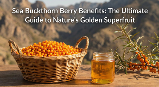 Sea buckthorn berries in the basket 