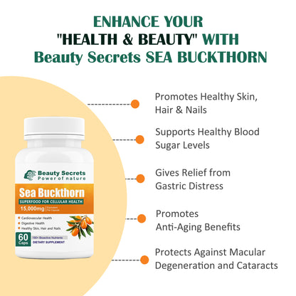 Beauty Secrets Sea Buckthorn Capsules (Pack of 60)