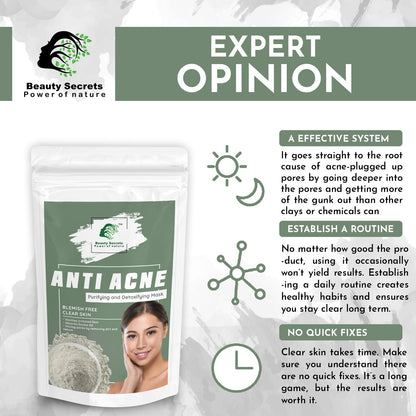 ANTI ACNE FACE MASK FOR PURIFYING AND DETOXIFYING